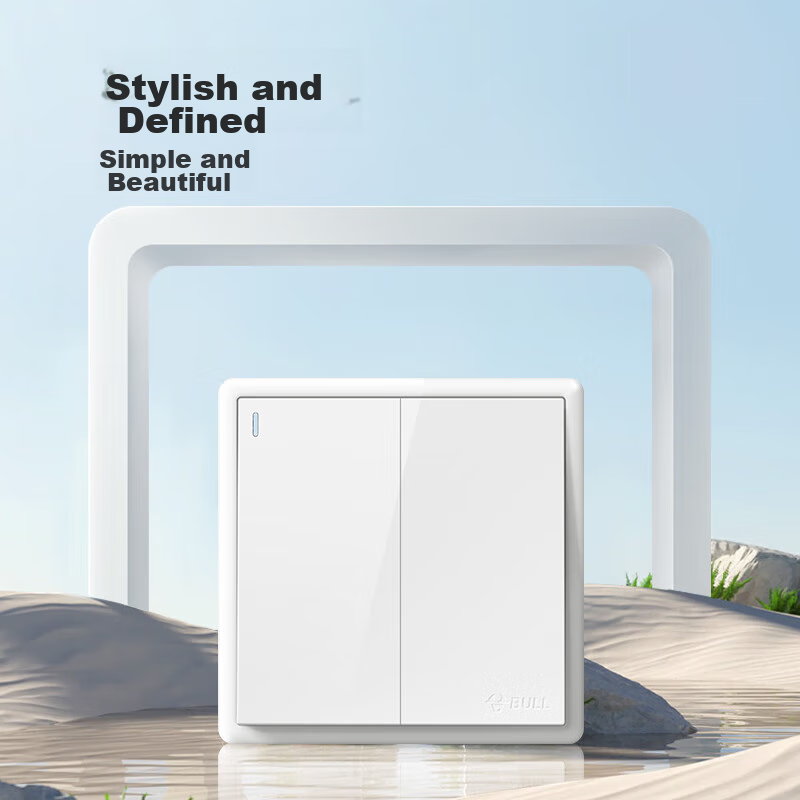 BULL Switch Socket G36 Series Two-Way Double Control Switch G36K212 White Concealed Installatio