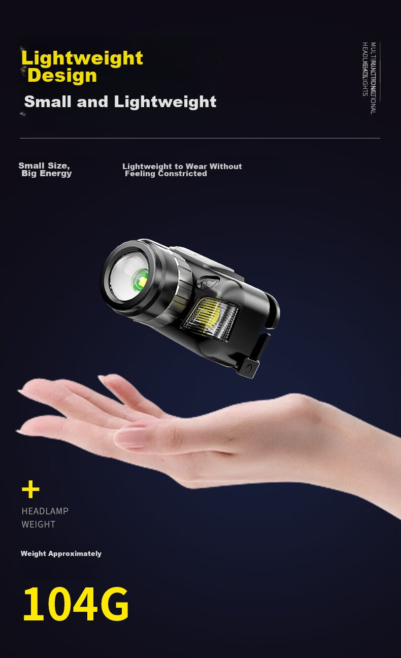 SkyFire Headlamp with High Brightness, Long Battery Life, Lithium Battery, Ultra-Bright, Waterproof, Motion-Sensing, Mining Light, Fishing, Military Flashlight Special 9