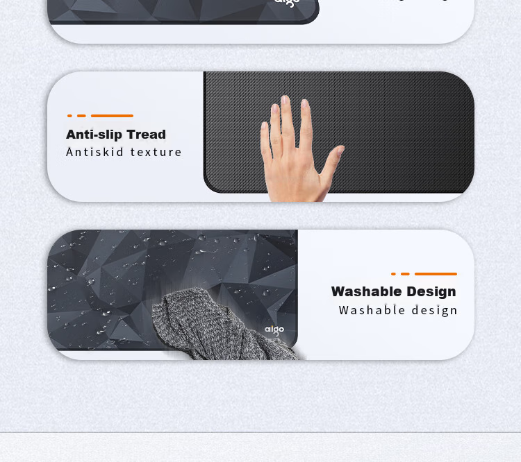 Aigo M1 Mouse Pad, Gray, Small Size 300*250*3mm, for Home Office And Gaming 4