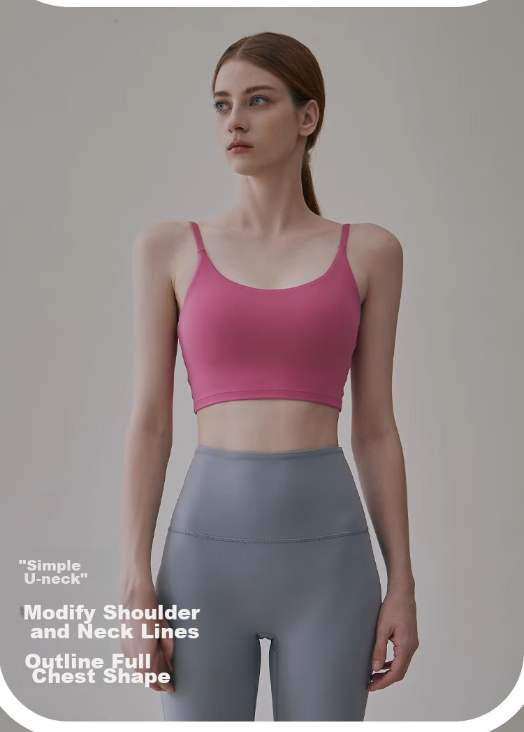 Gigt Sports Bra for Women with Chest Pads, Yoga Bra, Sexy Backless Design, Thin Straps, Fitness Workout Tank Top 13