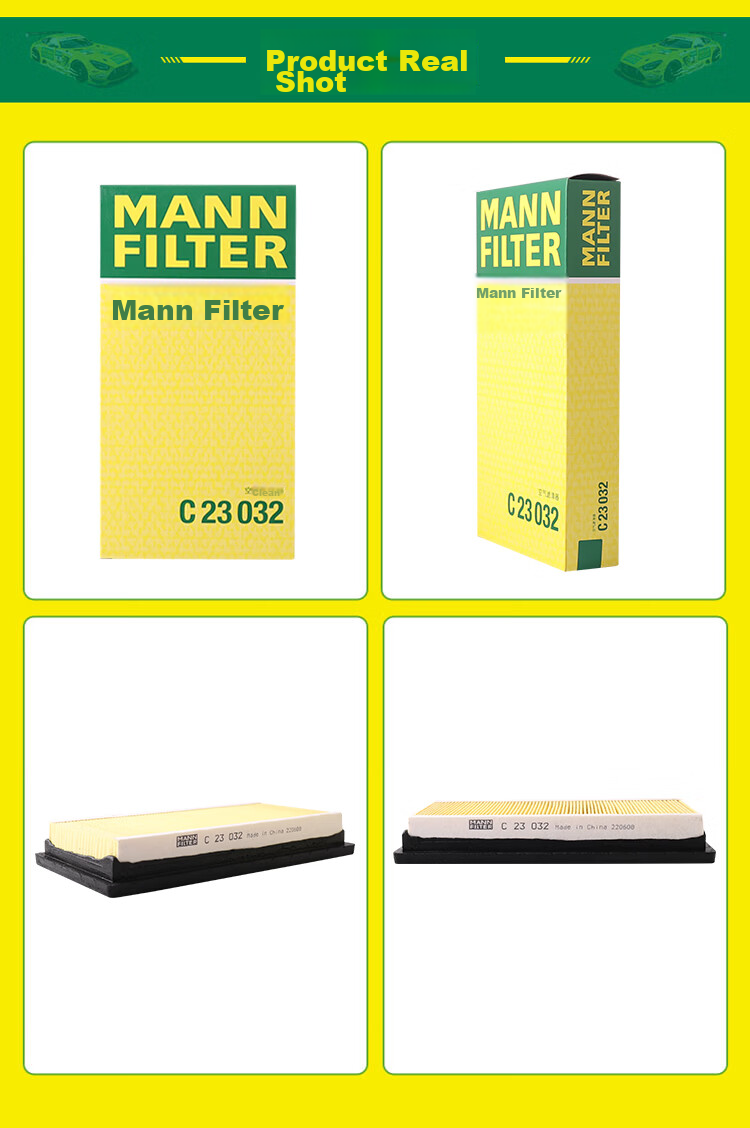 MANNFILTER Air Filter Element Air Filter C23032 Compatible with Nissan Sunny/Qichen M50V 1.5L 9