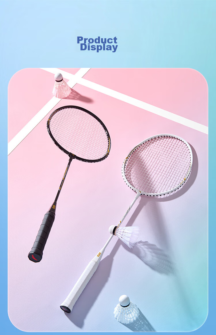 ANTA Badminton Racket Aluminum Alloy Basic Training Pair for Men And Women, with Free Gift (Racket Case + Three Durable Shuttlecocks) 9
