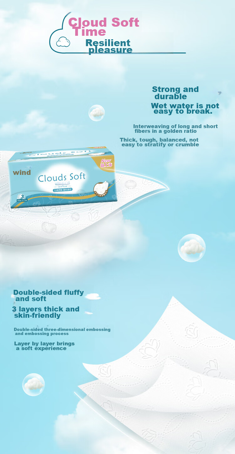 APP Facial Tissues, Thick And Soft 4-Ply 80 Sheets * 30 Packs M Size, Toilet Paper, Tissue Paper for Home Use, Whole Box Packaging 4