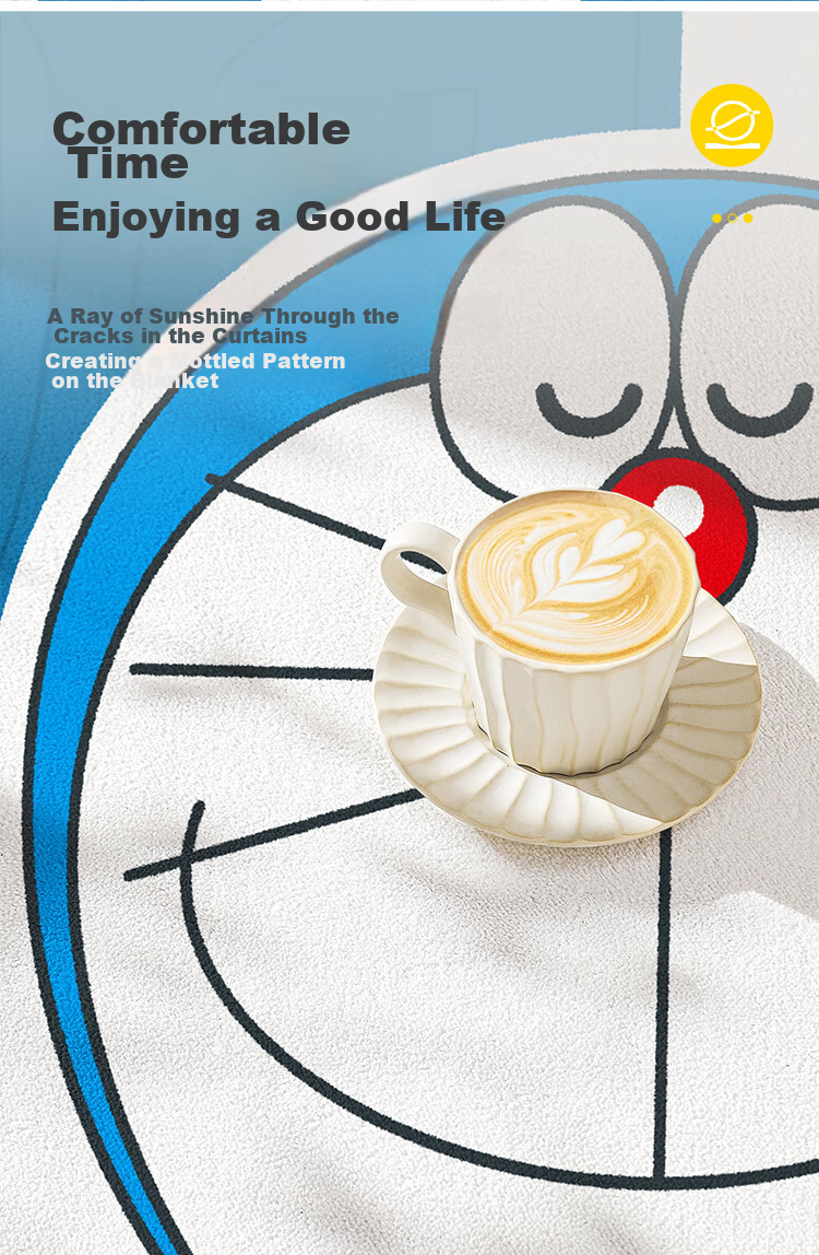 Dajiang Doraemon Co-Branded Carpet, Bedroom Bedside Rug, Children's Room Cartoon Fun Long Strip Bedrug, 80x160cm 9