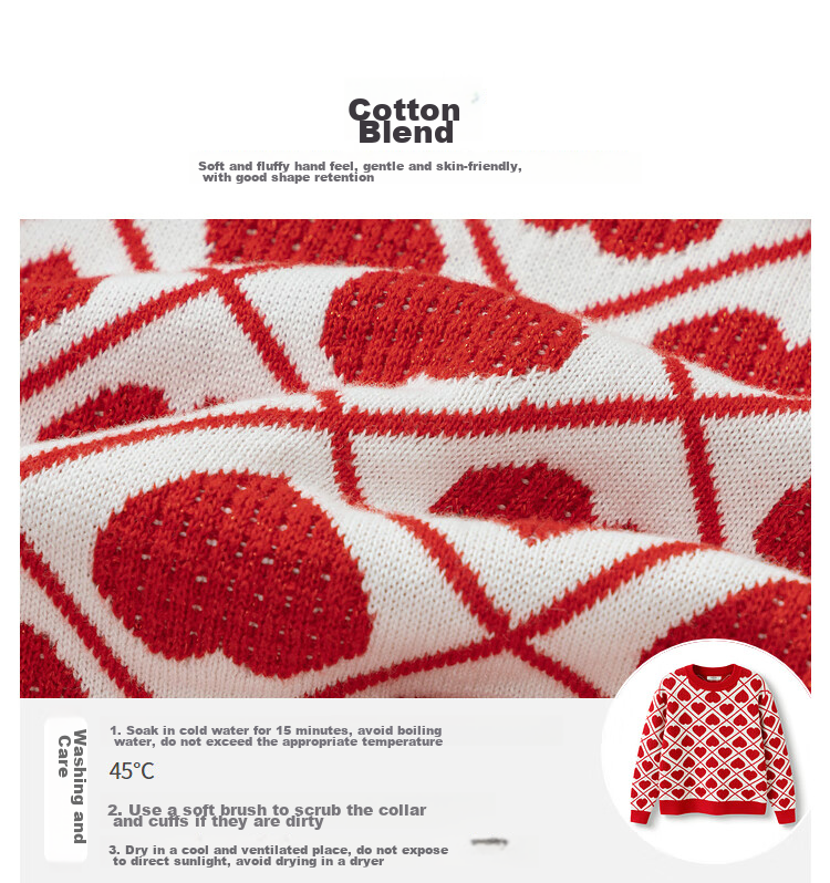 BALABALA Girls' Sweater, Children's Knitwear, Spring Clothing for Kids, Heart Pattern, for Older Children, Trendy Knitted Top, 208125103002 3