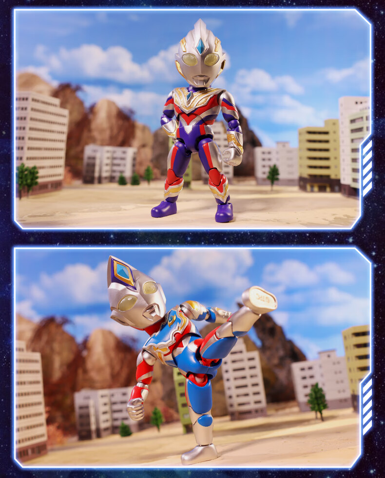 LDCX Ultraman Q Version Hero Transmission Blind Box, Diga Sero Action Figure, Movable Toy, Birthday Gift for Boys 9