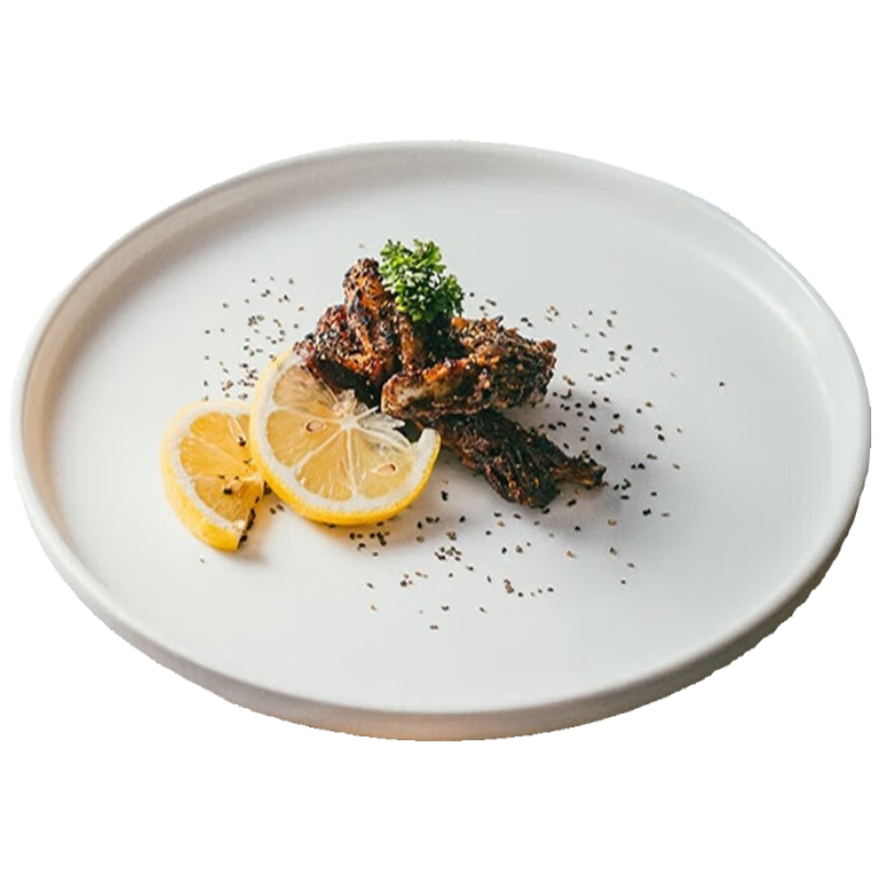 Huaqingge Ceramic Western Dinner Plate Set, 10-Inch White Steak Plate with Knife And Fork, Dishwasher Safe Set