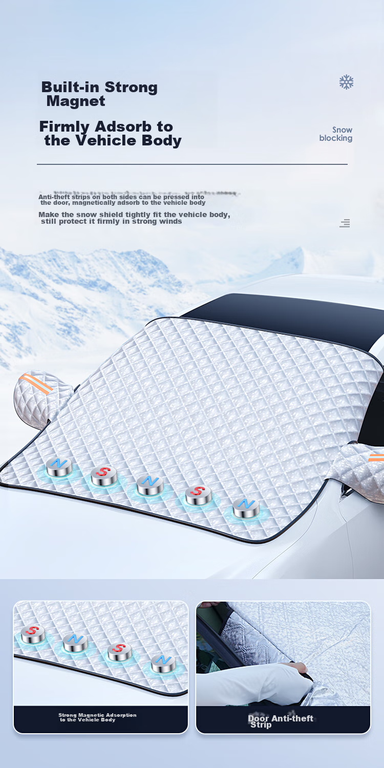 BIAZE Car Sunshade, Front Windshield Cover, Interior Heat Insulation Sunshade, Front Snow Cover, Car Window Light-Blocking Canopy 3