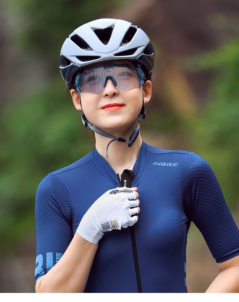 Lameda Anti-Fog Photochromic Cycling Glasses, Professional Bicycle Goggles, Windproof Road Bike Mountain Bike Protective Eyewear, Clove Purple 16