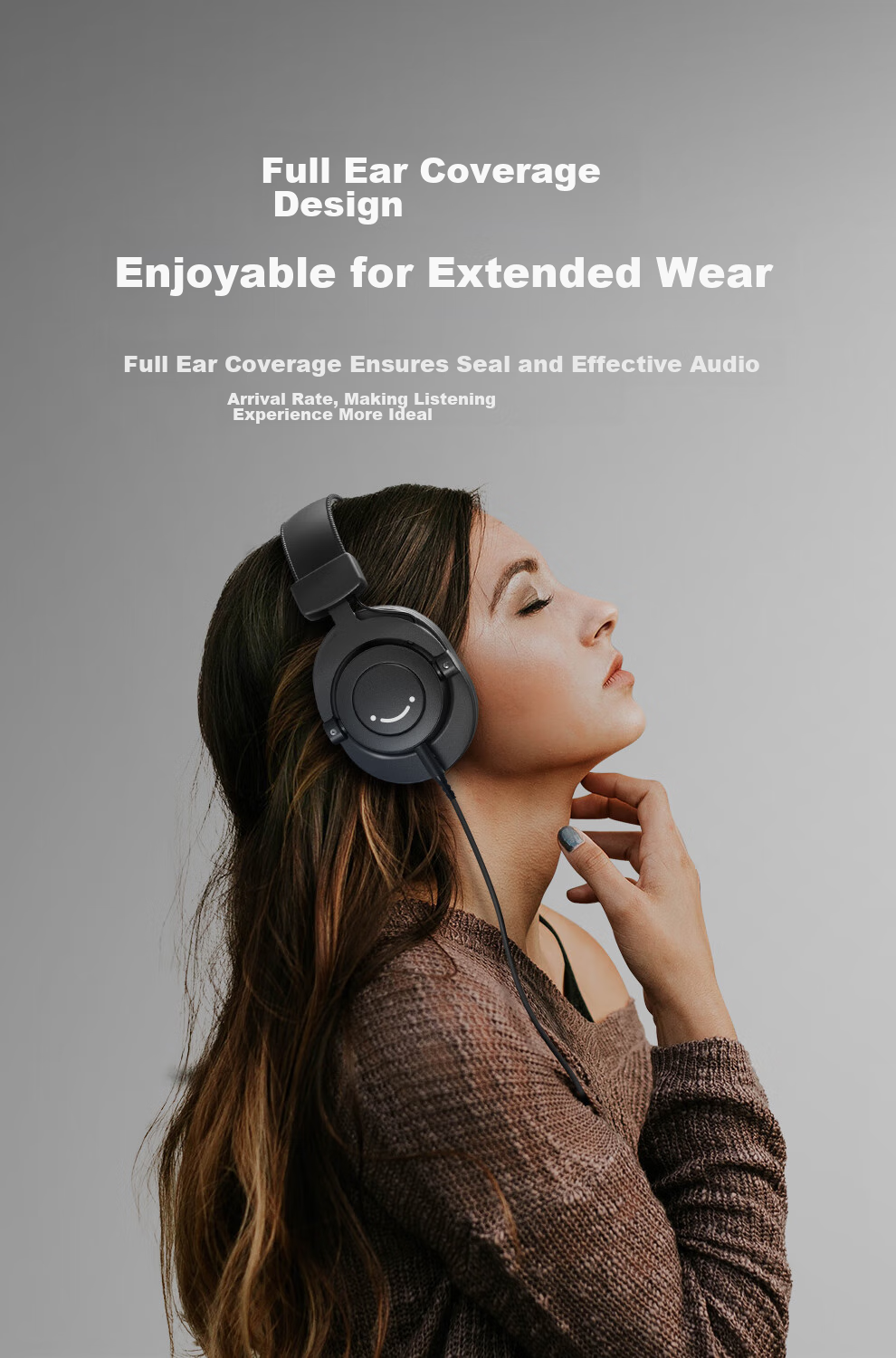 FIFINE Professional Monitoring Headphones, HIFI High-Quality Live Streaming DJ Mixing Booth Recording Studio Instrument-Specific Wired Noise-Cancelling Microphone HD8 Black 7