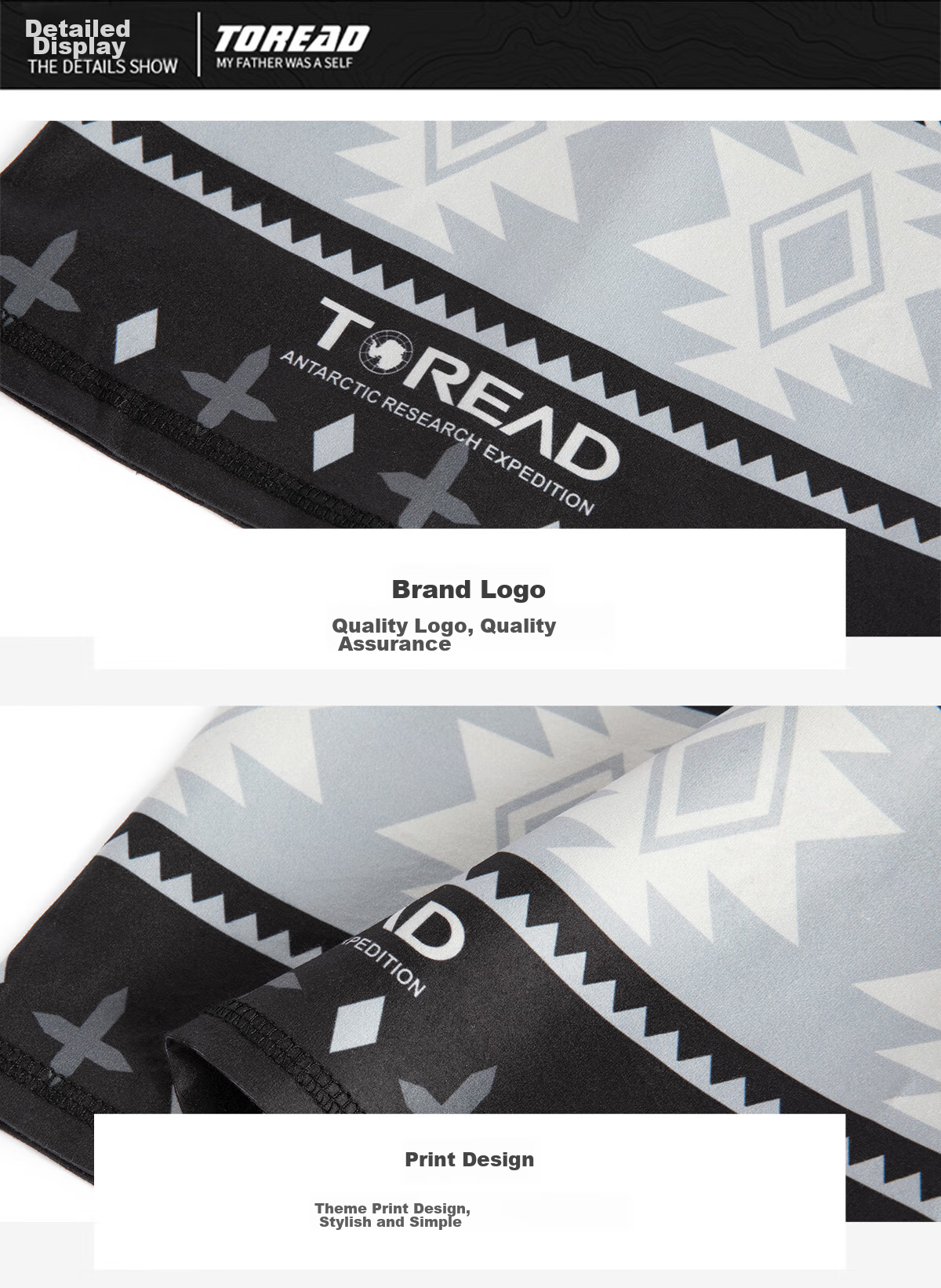 TOREAD Headscarf Autumn Winter Outdoor Warm Unisex Windproof Cycling Face Mask TELLCM90752 Beige Print 9