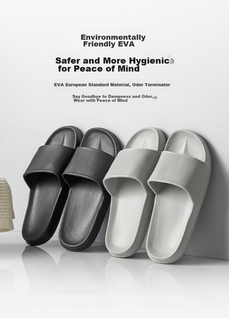 JD Original Candy Slippers, Non-Slip Lightweight Home Slippers for Men, Odor-Resistant Bathroom Slippers for Couples, Gray-Brown, Size 42-43 11