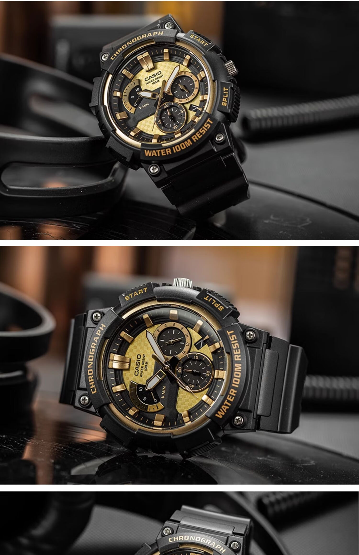 Casio Watch for Men, Black Knight Black Gold Sports Youth Student Waterproof Digital Watch for Men And Women, MCW-200H 19