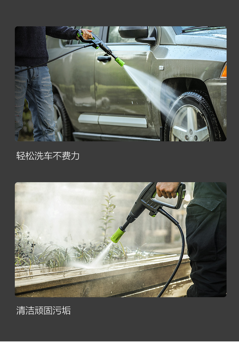 LUTIAN 绿田 洗车机 瓦力 标准版-1400W+泡沫壶+进出8米管 图5