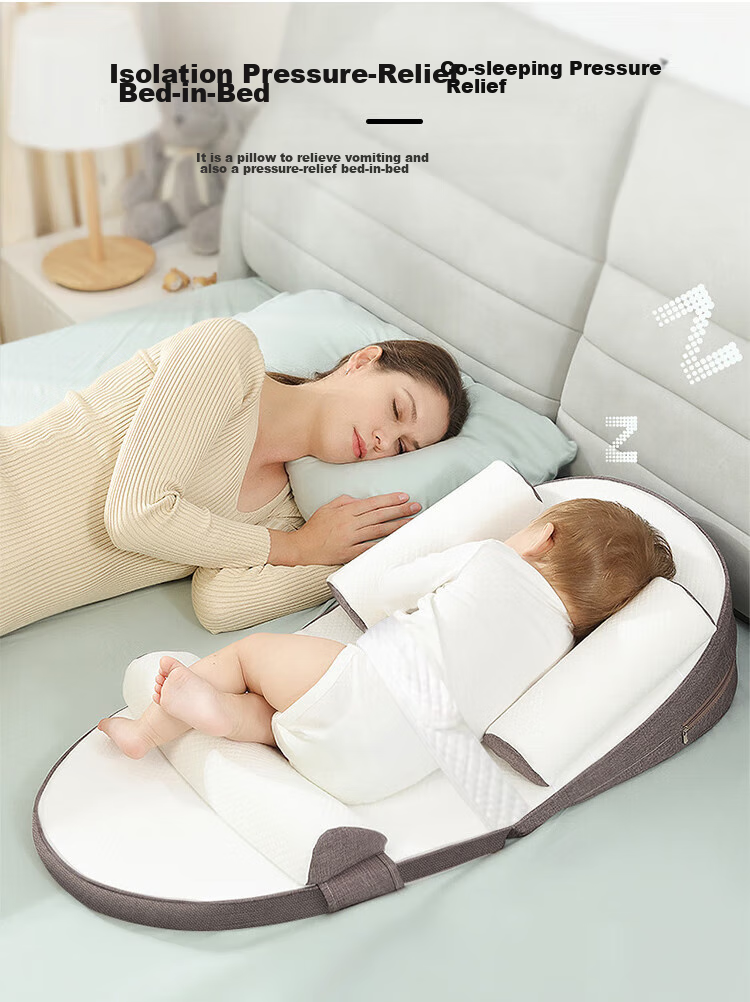 9I9 Baby Anti-Reflux Ramp Pad, Newborn Ramp Pillow for Feeding, Breastfeeding Pillow for Infants, A250 Coffee 6