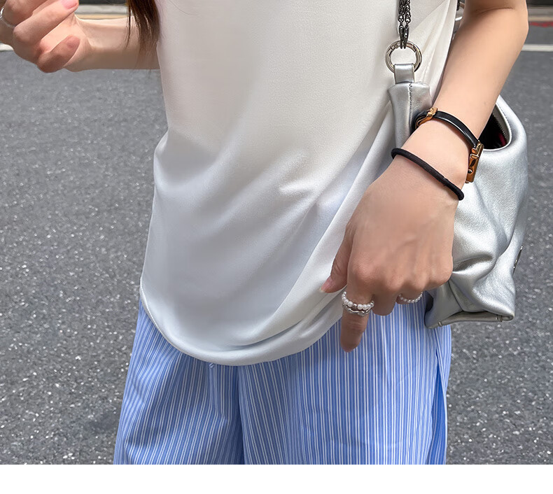 Modal White Loose Fit Tank Top Women Round Neck Racerback Sleeveless Shirt Outerwear Innerwear Base Layer All Seasons Plus Size 5