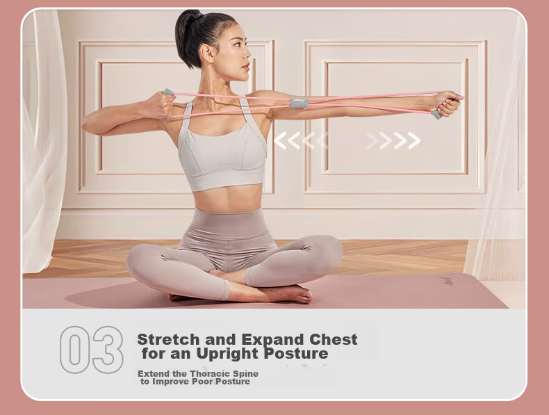 Li-Ning Figure-Eight Resistance Band, Yoga Stretch Band for Back Opening And Chest Expansion, Back Traction Rope, Shoulder And Neck Stretching Fitness Equipment 6