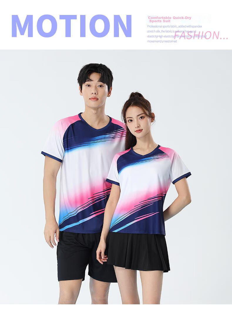LIEYAO Badminton Customized Competition Set Breathable Short-Sleeve Tennis Shirt LY1816-M White XL 11
