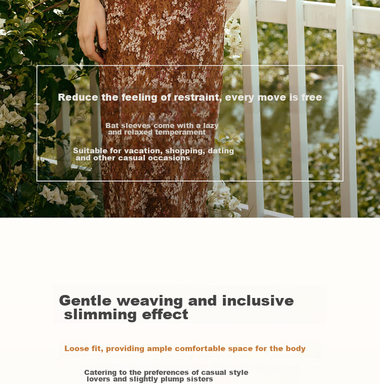 Olrain Batwing Sleeve Knitted Cardigan, Women's Loose Casual Thin Sweater Shawl, Outer Layer for Spring And Autumn, Apricot Color, XL Size 9