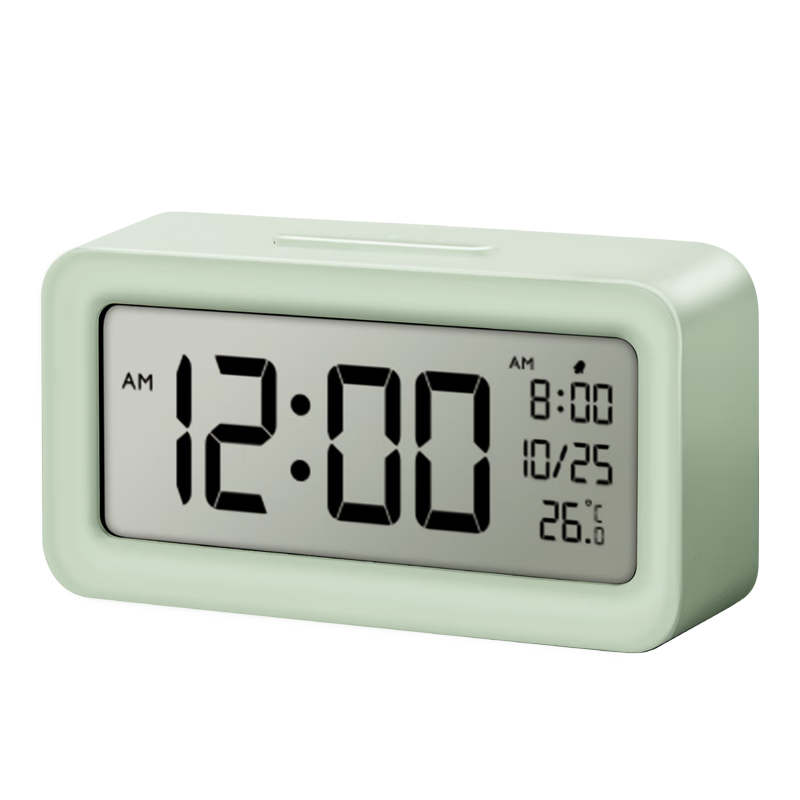 Deli Deli Multifunctional Backlit Electronic Alarm Clock for Children, Smart Clock for Students, Wake-Up Aid, Green LE103 Gift
