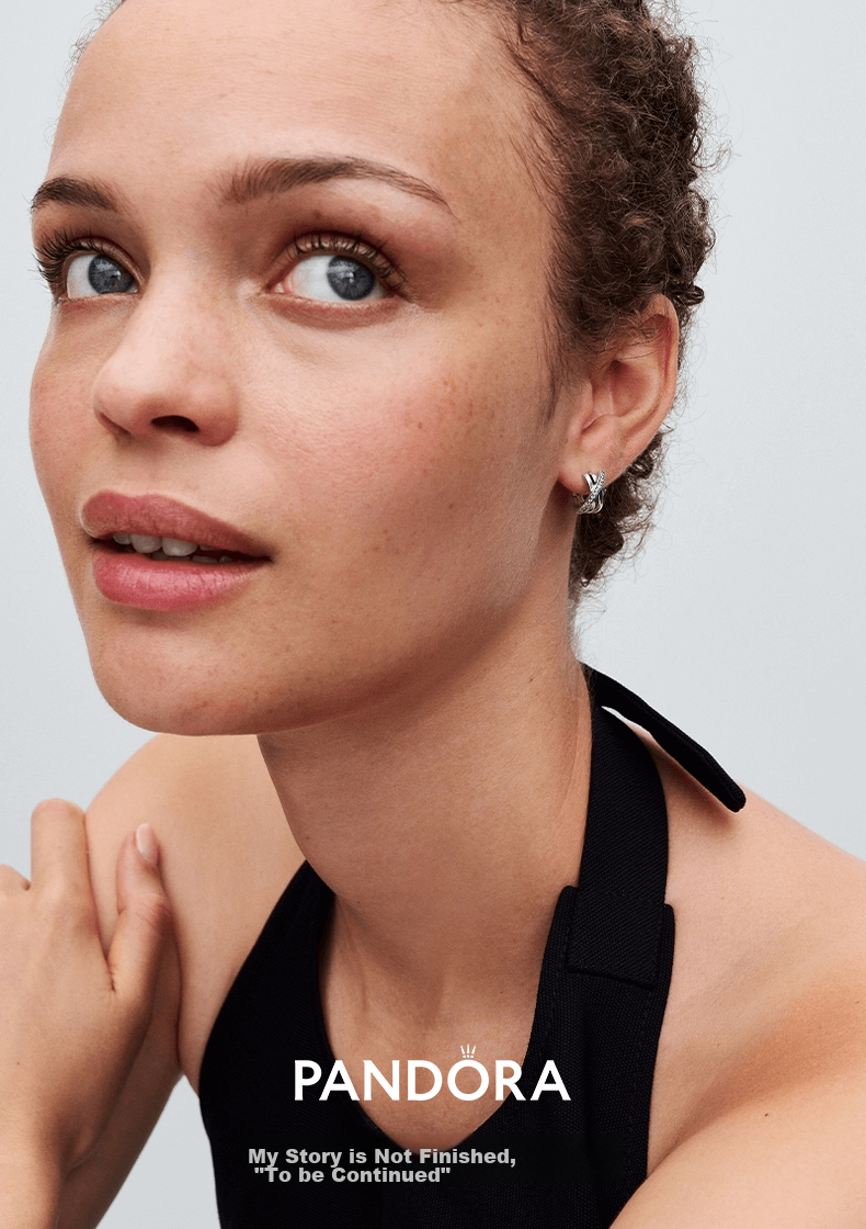 PANDORA Intricate Interlocking Three-Ring Earrings, Exquisite High-End Niche Birthday Gift for Girlfriend 1