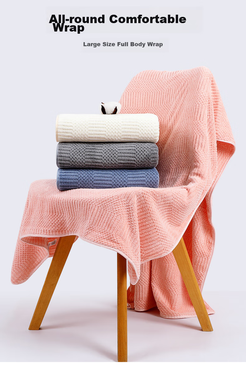 Grace 5A Antibacterial Bath Towel, Extra Large And Long, for Men And Women, Quick-Drying Absorbent Wrap Towel, Dark Gray, 90*170cm, Sports 5