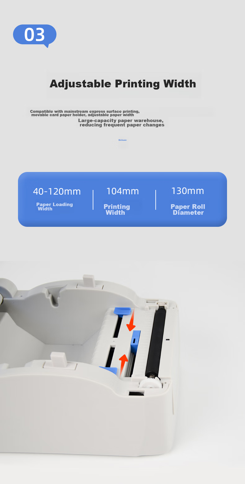 Gprinter GP-1324D Thermal Label Printer, USB Version, E-Commerce Cross-Border One-To Express Delivery Label Sticker, Clothing Retail Warehouse Logistics Office Printing Barcode Machine 5