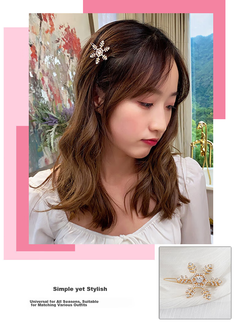 Dijing Sweet Side One-Word Hair Clip Hairpin for Women 2026 High-End Hair Accessory Birthday Children's Day Gift 5