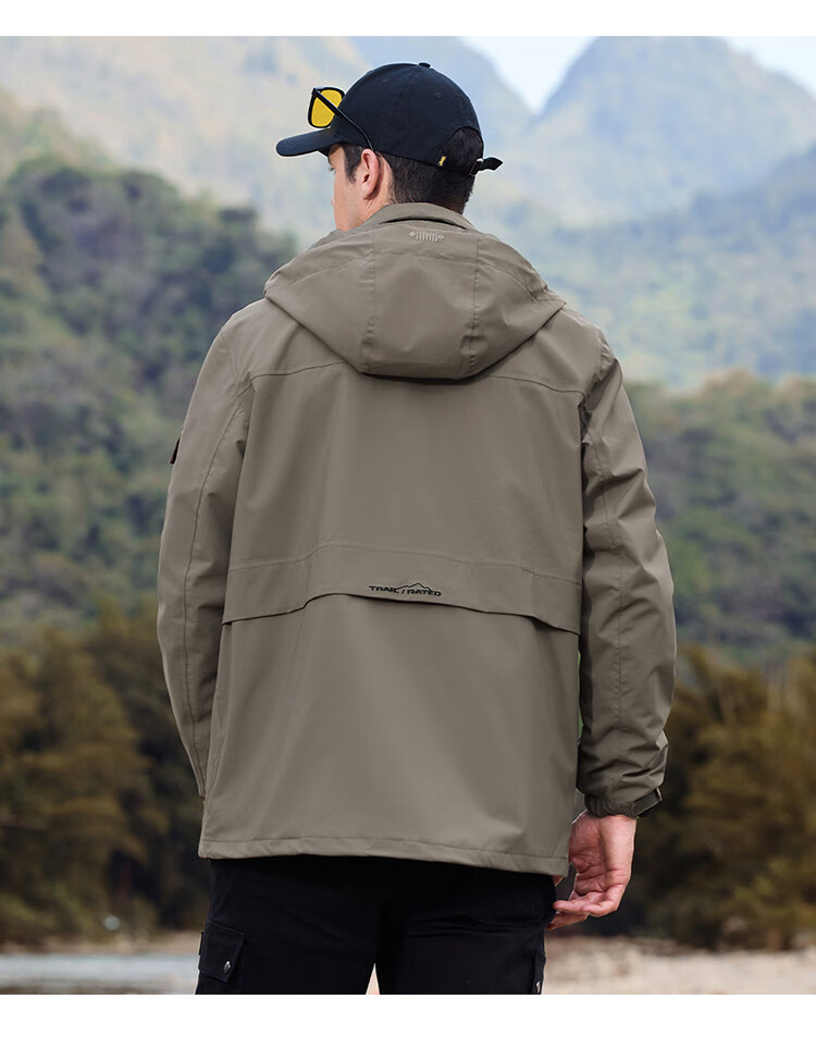 JEEP [Yuanzheng Series Windbreaker] Three-In Outdoor Hiking Jacket with Fleece Inner Layer, Spring And Autumn Windproof Coat for Me 21
