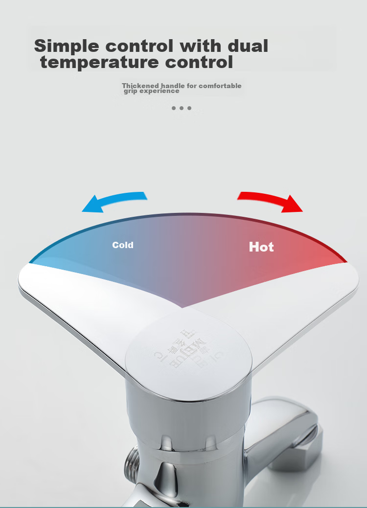MEJUE Hot And Cold Water Faucet Shower Head Brass Body Thickened Bathroom Mixer Valve Concealed Installation Z-013092 6