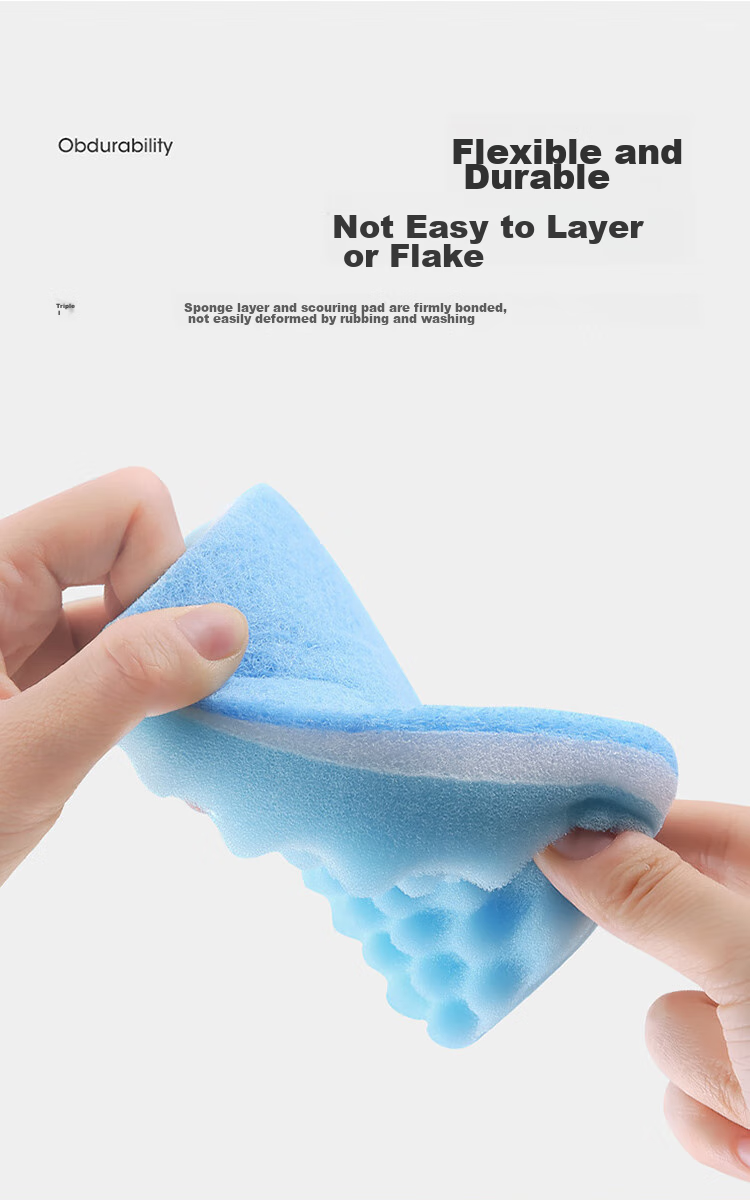 MARYYA Antibacterial Dish Scrubber, 15 Pieces, Kitchen Sponge, Dish Cleaning Cloth, Absorbent, Thickened, Oil-Removing, Wavy Sponge 9
