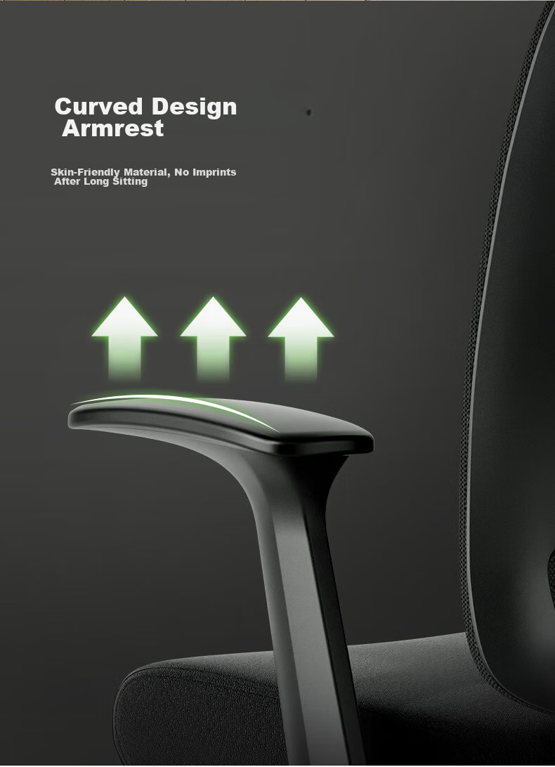 Deli KF255 Ergonomic Office Chair Conference Chair Home Student Study Chair Dormitory Backrest Chair Gray 9
