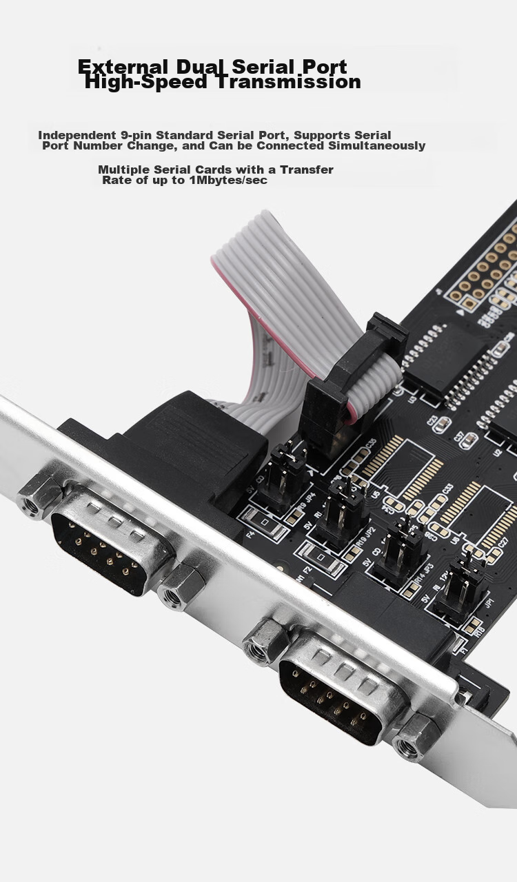 MOGE Desktop PCI to RS232 Serial Card, Dual PCI Serial Ports, Domestic Chip Supports Kylin And Tongxin Domestic Platforms, MC1362 4