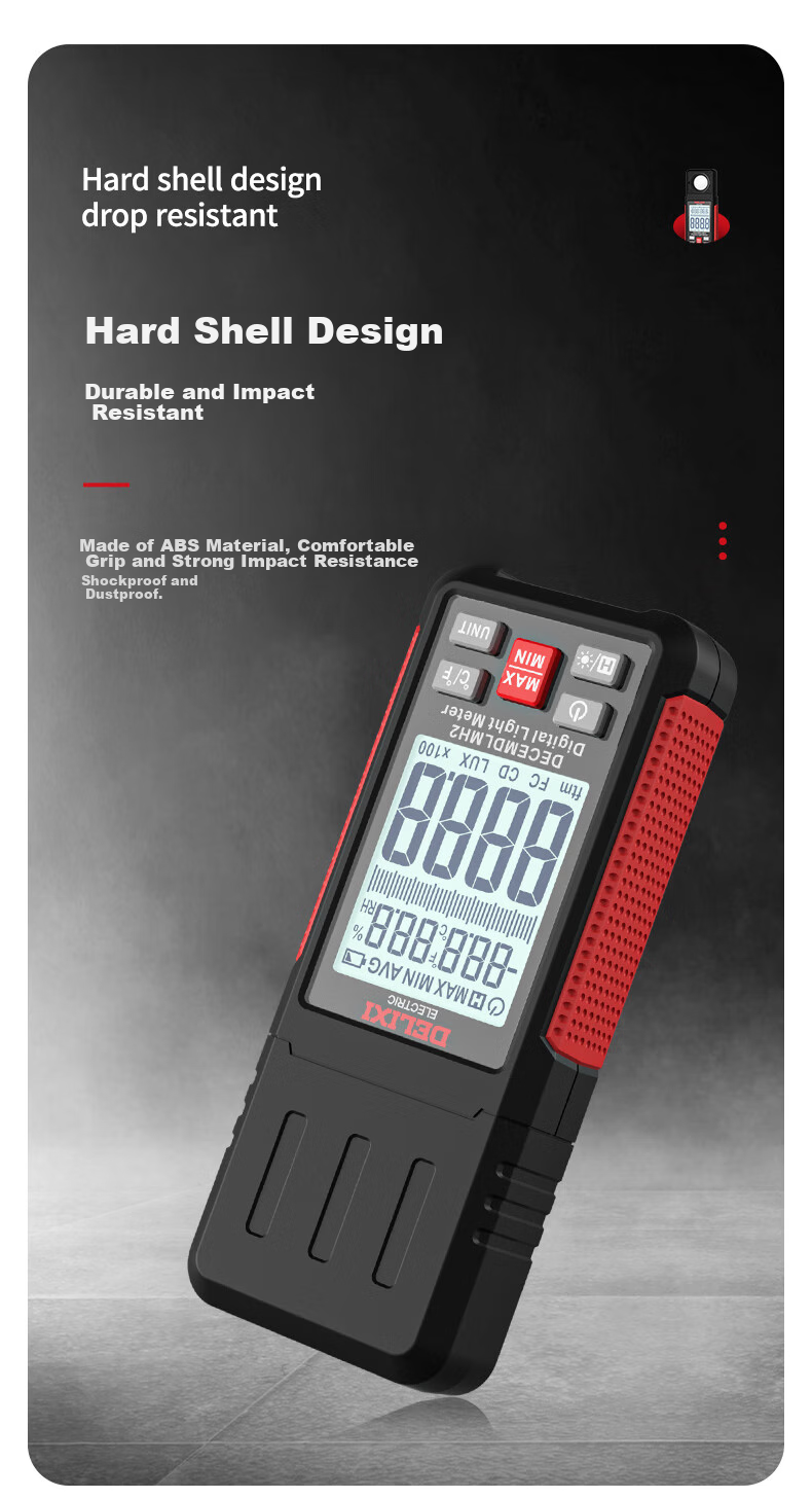 DELIXI ELECTRIC Illuminance Meter, Light Intensity Meter, High-Precision Digital Brightness Meter, Light Meter, Illuminance Meter 17