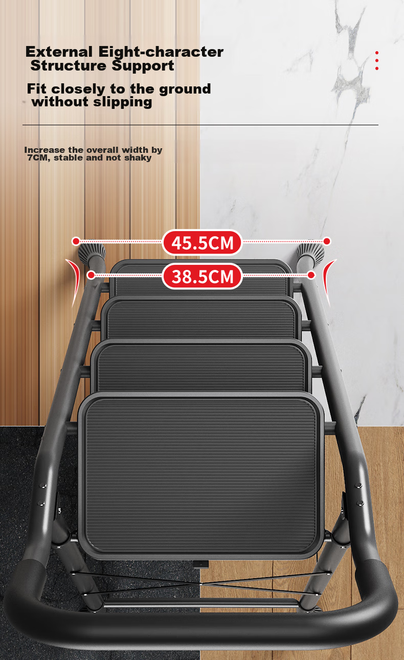 DU PONT Household Folding Step Ladder, 5-Step Thickened Carbon Steel Safety Ladder with Handrails 10