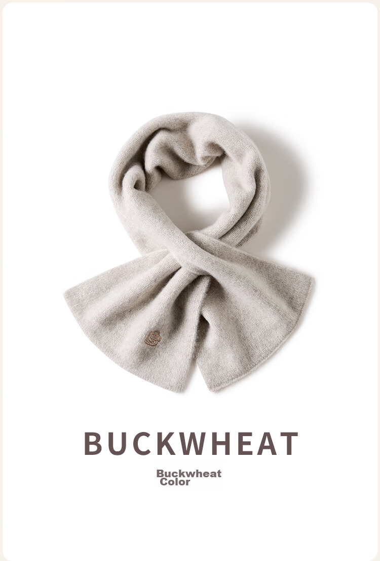 JIUMU 100% Cashmere Scarf for Women, Autumn And Winter Warm Neck Warmer, Gift for Women Or Mothers, Birthday Present Gift Box 16