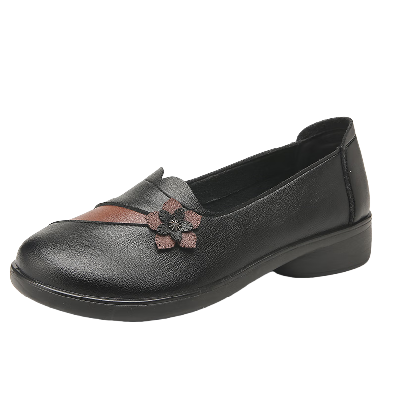 EGCHI Women's Mom Shoes, Non-Slip Soft Sole, Slip-On Outdoor Casual Nurse Shoes, HC005, Black, Size 35