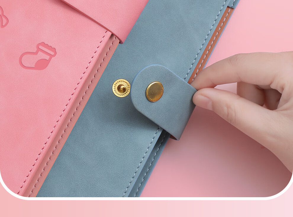 Jiaranheng Pregnancy Check-Up Organizer, Prenatal Report A4, Pregnancy Record Book, File Storage Bag, Loose-Leaf Portable Ultrasound Examination Form, Document Folder, Large Capacity Collection Book, Pink 11