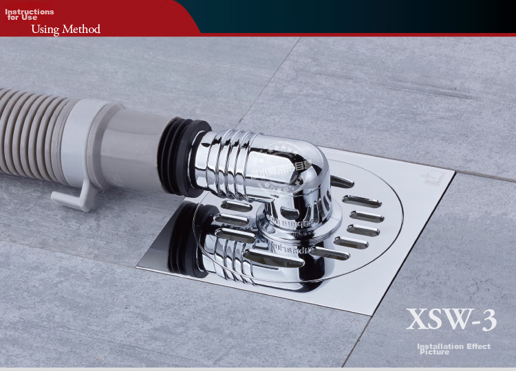 Submarine Xsw-3 Engineering Plastic Chrome-Plated Washing Machine Drain Connector, Universal Drum Turbine New Elbow Fitting 8