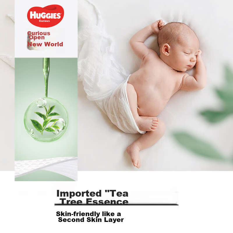 Huggies Forest Whisper Diapers L36 (9-14kg), Diaper [Tea Tree Extract]