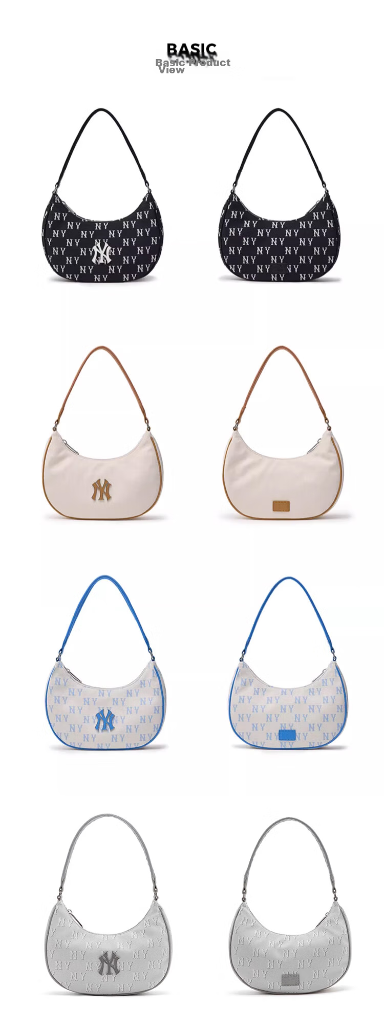 MLB Handbag for Women, Underarm Bag, Crossbody Bag, Handbag, Shoulder Bag, Travel Bag, Tote Bag, Gift, 3ABQS014N-50BKS 7