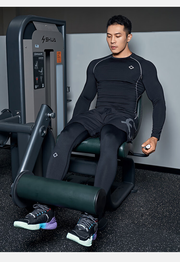 RIGORER Men's Fleece-Lined Casual Sports Fitness Pants, High-Elasticity Training Compression Pants, Warm Long Pants for Home Wear 9