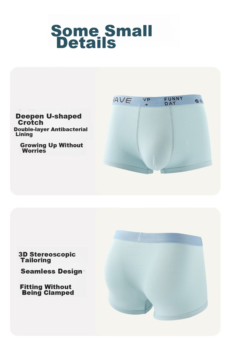 LangSha Youth Underwear for Boys, Puberty 12-16 Years Old, Cotton Boxer Briefs for Middle And High School Students, 5A Antibacterial Shorts 9