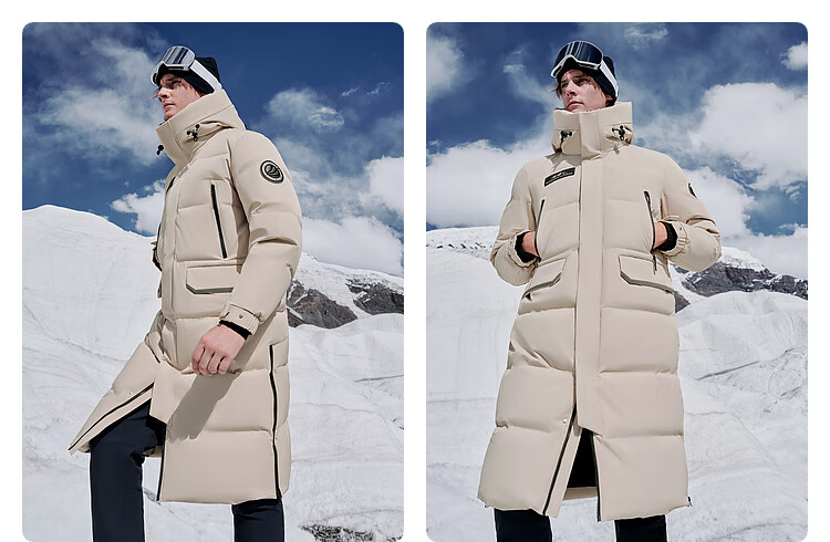 BOSIDENG [Guan Aideng Style] Extreme Cold Goose down Jacket for Men And Women, Couples Matching Long Hooded Warm Coat 49