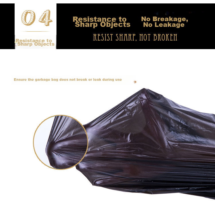 Lide Vest-Style Garbage Bags, Black, 50*60cm, 90 Pieces, Single-Sided, 1.2 Microns Thick, Large Size, Biodegradable Trash Bags 9