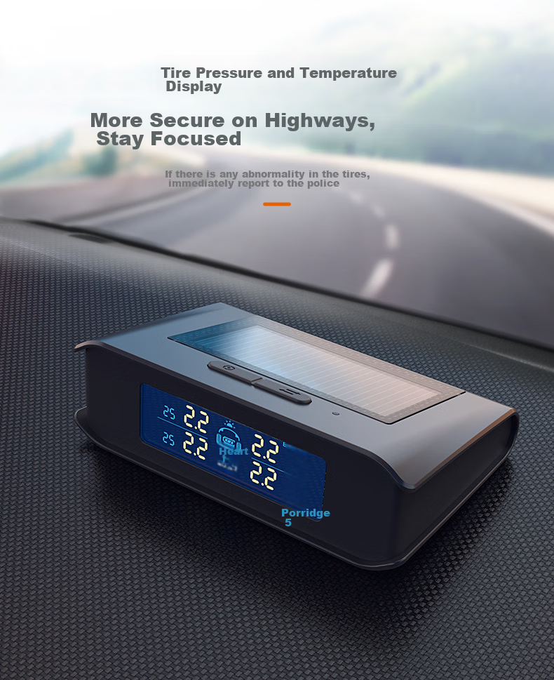 Victon Tire Pressure Monitoring System, External, Tire Pressure Gauge, Solar-Powered Wireless, Color Screen, T7LC, Black 8