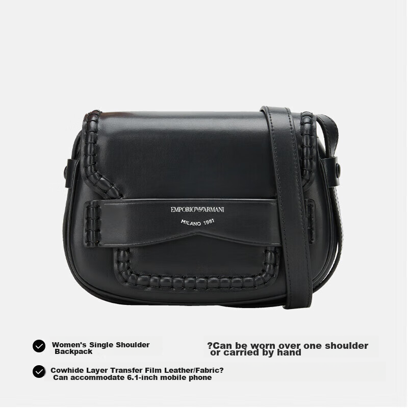 ARMANI EMPORIO ARMANI [Gift] EA Women's Flip-Cover Small Crossbody Shoulder Bag