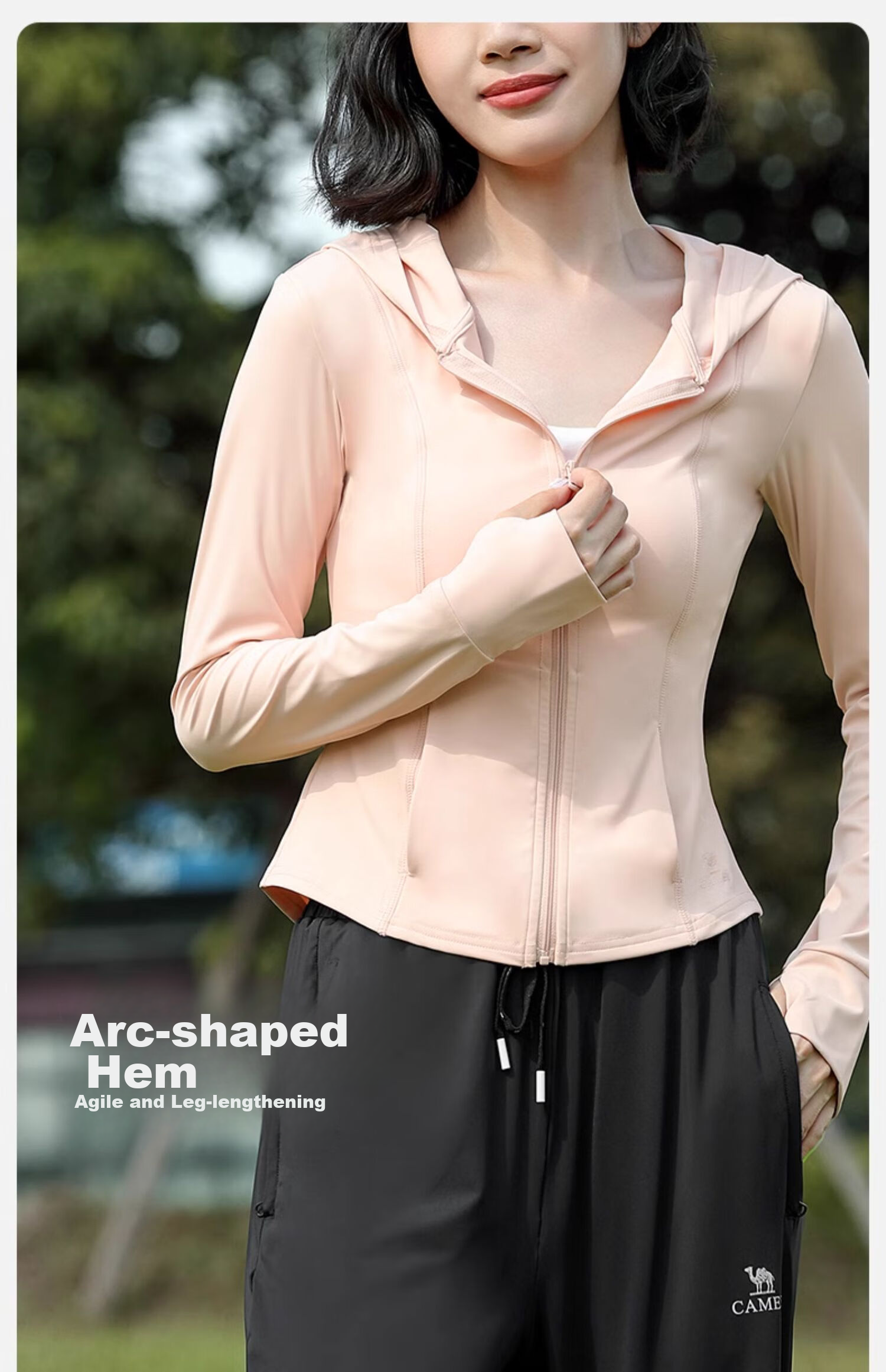 CAMEL Yoga Wear Ice-Cool Sun Protection Jacket, Moisture-Wicking Quick-Dry Lightweight Breathable Outdoor Clothing Y24BA06021 21