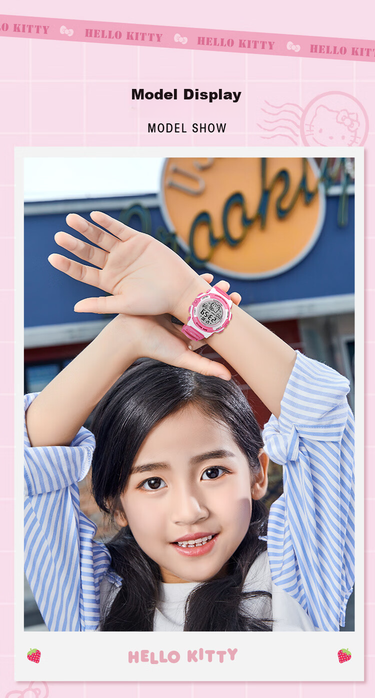 Hello Kitty Children's Watch for Ages 6-12, Time-Telling Electronic Watch for Girls, Cute Watch Specially Designed for Elementary School Students 13