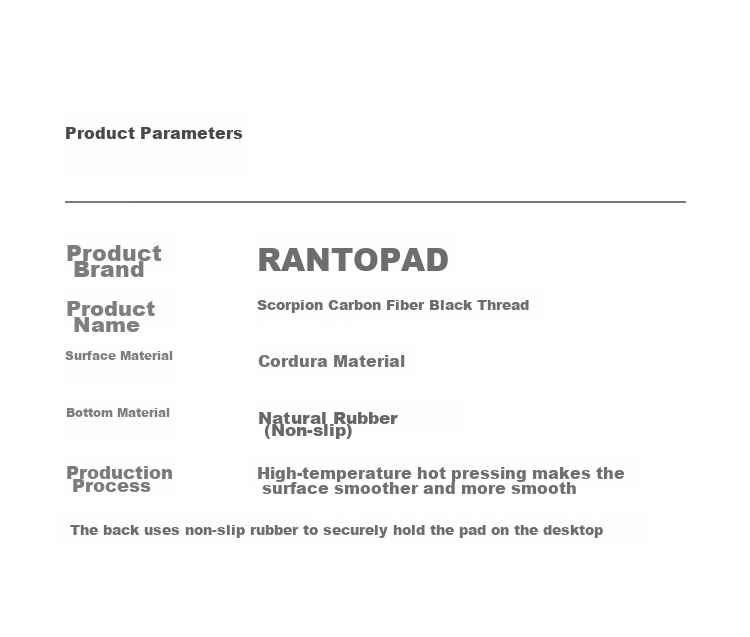 Rantopad HX-L Gaming Mouse Pad, Esports And Office Use Medium to Large Size Thickened Mouse Pad, Computer Laptop External Competition Gaming Mat, Mirror Surface 9